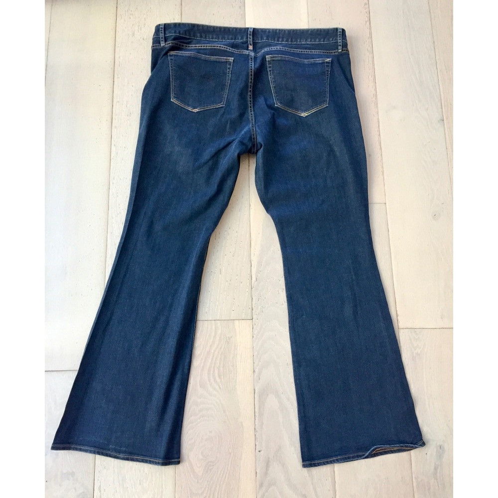 Gap 1969 Curvy Flare Jeans Dark Wash Denim Blue Womens 35/20R - Picture 6 of 6